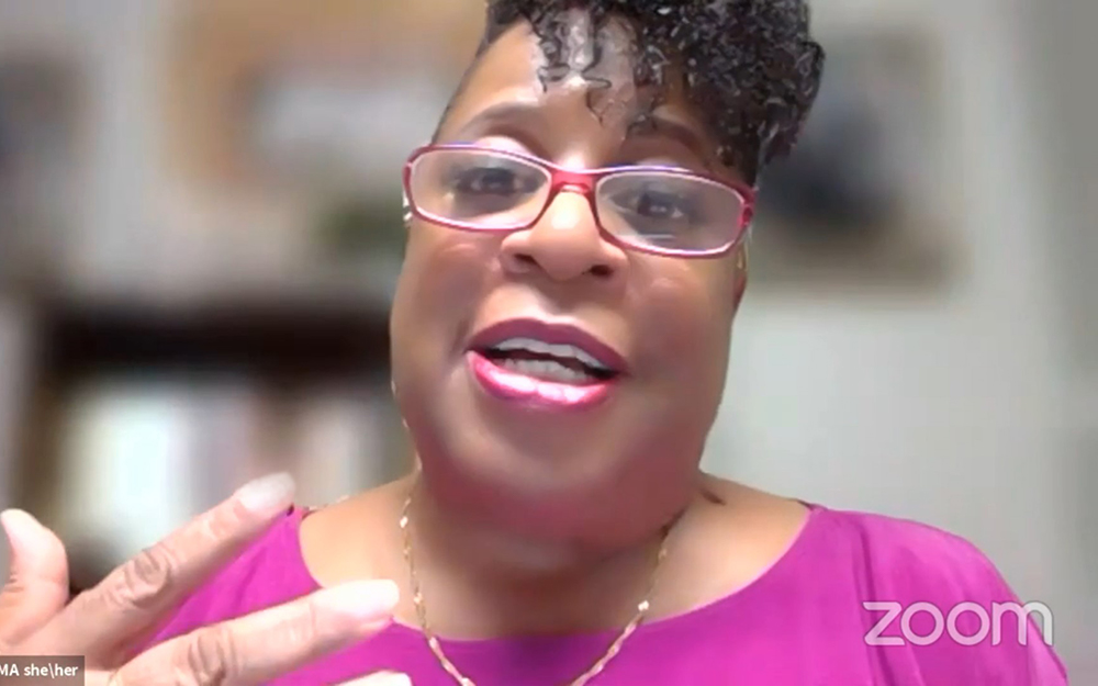 The Rev. Dr. Diane Moffett discusses antiracism during the broadcast of Good Medicine on October 13, 2021.