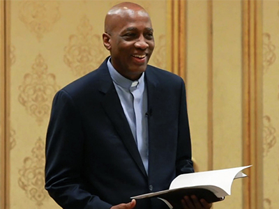 Image of Stated Clerk J. Herbert Nelson, II speaking at the National Association of Parliamentarians conference.